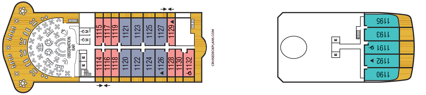 Cruise met Seabourn's Seabourn Encore. Bekijk hier het dekkenplan en bekijk het complete cruise aanbod op Cruise2Travel