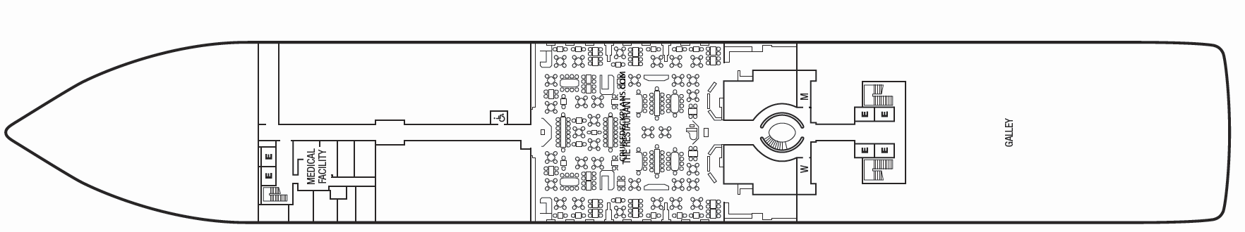 Cruise met Seabourn's Seabourn Encore. Bekijk hier het dekkenplan en bekijk het complete cruise aanbod op Cruise2Travel