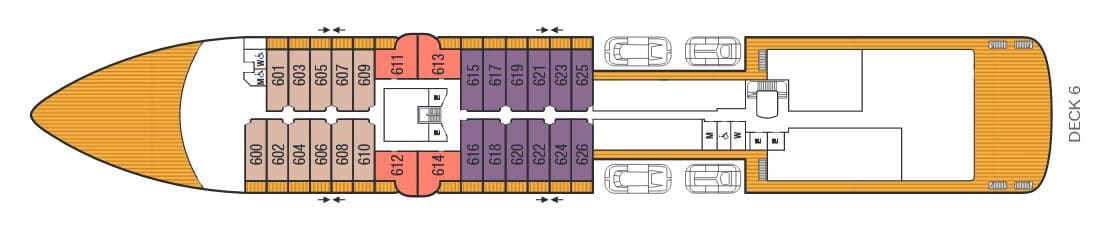 Cruise met Seabourn's Seabourn Venture. Bekijk hier het dekkenplan en bekijk het complete cruise aanbod op Cruise2Travel