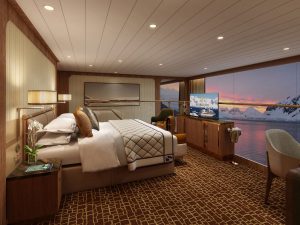 Cruise met Seabourn's Seabourn Pursuit. Bekijk hier de verschillende categorieën hutten en het complete cruise aanbod op Cruise2Travel